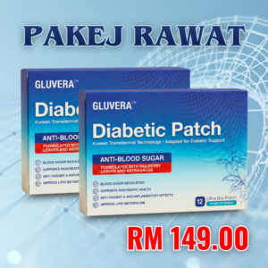 PAKEJ RAWAT ( 2 KOTAK GLUVERA DIABETIC PATCH )